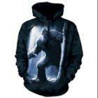 The Mountain Blue 100% Cotton Sasquatch Hoodie Graphic Novelty Sweatshirt (l)