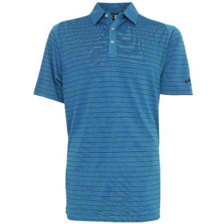 Callaway Golf Men's Striped Opt-dri Polo Shirt Magnetic Blue -