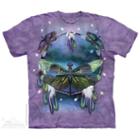 The Mountain Adult Purple 100% Cotton Dragonfly Dreamcatcher T-shirt