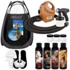 Belloccio Deluxe Sunless Airbrush Hvlp Spray Tanning System Solution Kit Tent