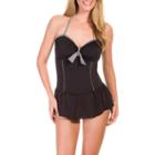 Suddenly Slim By Catalina Women's Retro Skirted Slimming One-piece Swimsuit