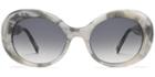 Lola F Sunglasses In White Marble Non-rx