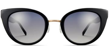 Celeste F Sunglasses With Jet Black W Gold (grey Rx)