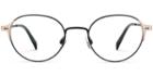 Cole F Eyeglasses In Brushed Ink With Polished Gold (rx)