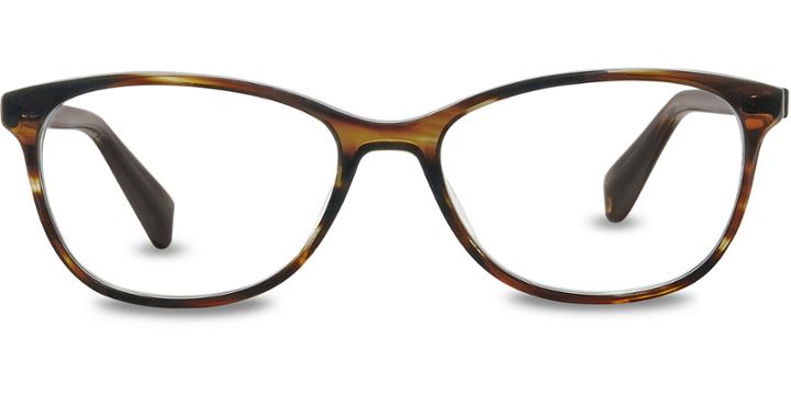 Daisy F Eyeglasses In Striped Molasses Non-rx