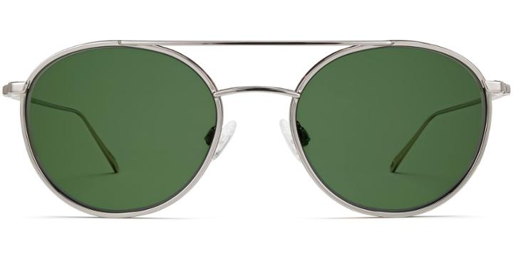 Harrison M Sunglasses In Polished Silver With Whiskey Tortoise Matte (grey Rx)