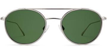 Harrison M Sunglasses In Polished Silver With Whiskey Tortoise Matte (grey Rx)