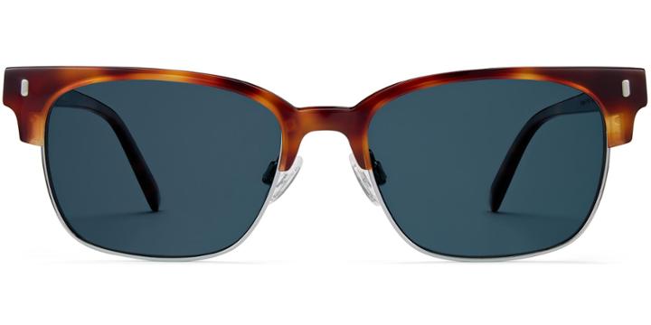 Lewis M Sunglasses In  Oak Barrel With Silver (grey Rx)