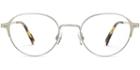 Cole M Eyeglasses In Polished Silver With Riesling (rx)