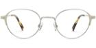 Cole M Eyeglasses In Polished Silver With Riesling (rx)