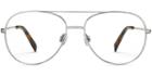 York M Eyeglasses In Polished Silver  (rx)