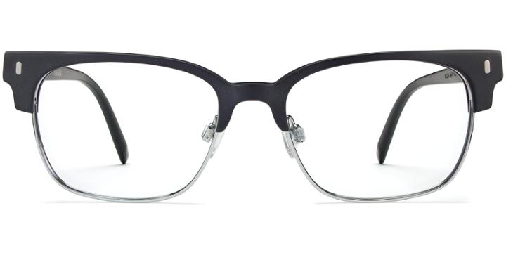 Lewis M Eyeglasses In  Black Matte With Silver (rx)