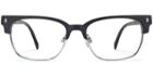 Lewis M Eyeglasses In  Black Matte With Silver (rx)