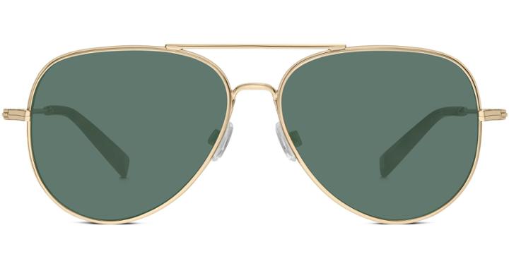 Raider Wide F Sunglasses In Gold (green Rx)