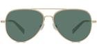 Raider Wide F Sunglasses In Gold (green Rx)