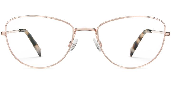 Georgia F Eyeglasses In Rose Gold (rx)