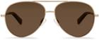 Warby Parker Sunglasses - Crossfield In Polished Gold