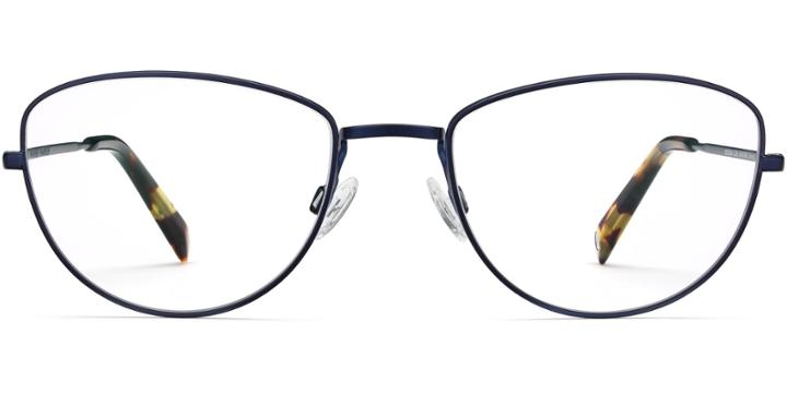 Georgia F Eyeglasses In Brushed Navy (rx)