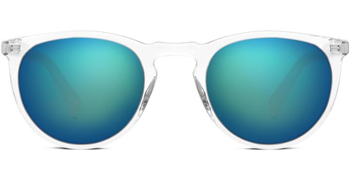 Haskell M Sunglasses In Crystal With Blue Flash Non-rx