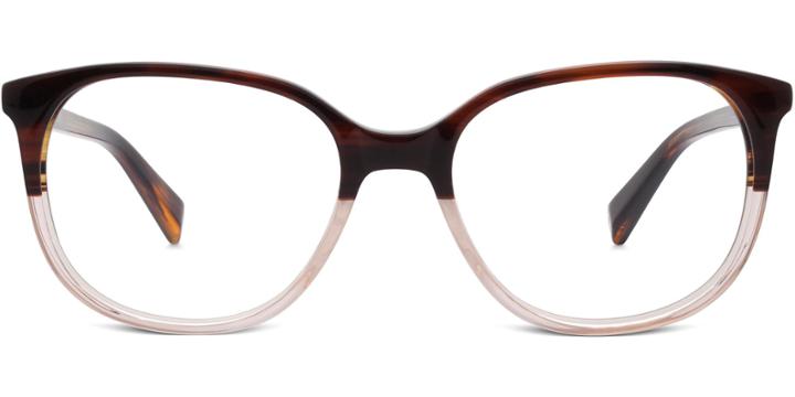 Laurel F Eyeglasses In Tea Rose Fade Non-rx