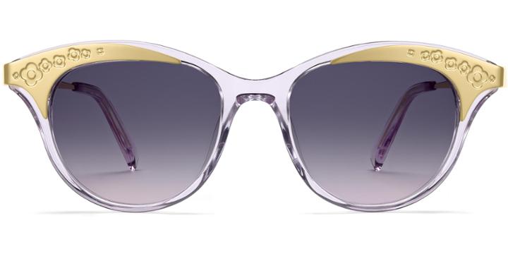 Christabel F Sunglasses In Lavender Crystal (grey Rx)