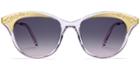 Christabel F Sunglasses In Lavender Crystal (grey Rx)