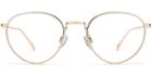 Ezra M Eyeglasses In Polished Gold (rx)