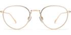 Ezra M Eyeglasses In Polished Gold (rx)