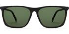 Fletcher Wide M Sunglasses In Black Matte Eclipse (green Rx)