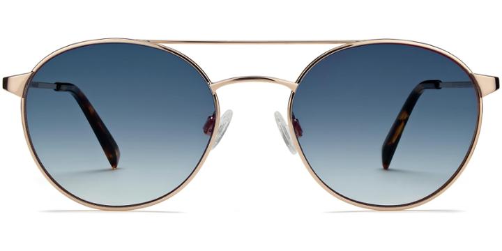 Fisher Wide M Sunglasses In Polished Gold (grey Rx)