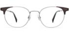 Cameron M Eyeglasses In Antique Silver With Carbon (rx)