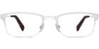 Caldwell Narrow (updated) M Eyeglasses In Polished Silver (rx)