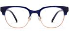 April F Eyeglasses In Lapis Crystal With Rose Gold (rx)