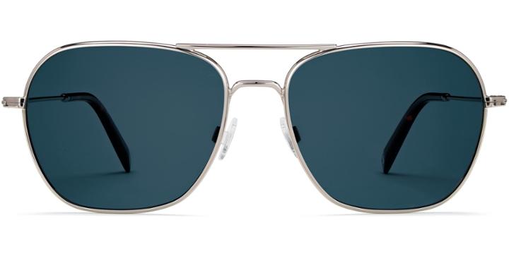 Abe Wide M Sunglasses In Polished Silver (grey Rx)