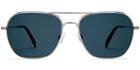 Abe Wide M Sunglasses In Polished Silver (grey Rx)