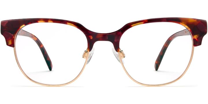April F Eyeglasses In Fig Tortoise With Gold (rx)