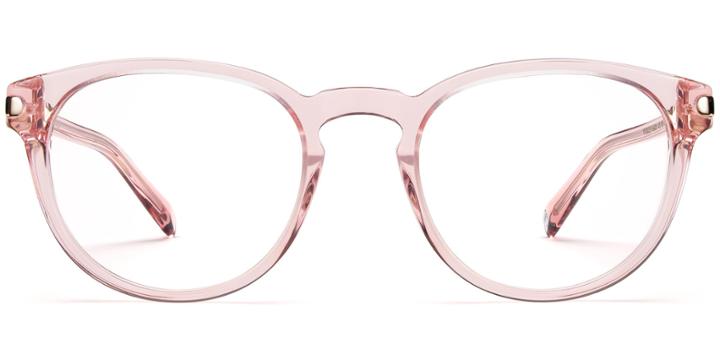 Percey M Eyeglasses In Rose Crystal With Riesling Endcaps (rx)