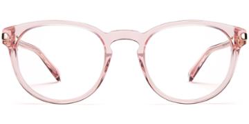 Percey M Eyeglasses In Rose Crystal With Riesling Endcaps (rx)