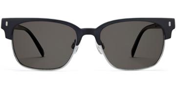 Lewis M Sunglasses In  Black Matte With Silver (grey Rx)