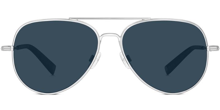 Raider M Sunglasses In Polished Silver (blue Rx)