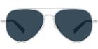 Raider M Sunglasses In Polished Silver (blue Rx)