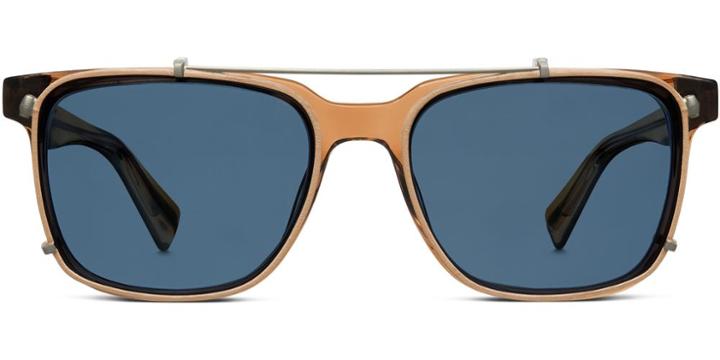 Warby Parker Sunglasses - Chamberlain With Clip-on In Muddled Fig