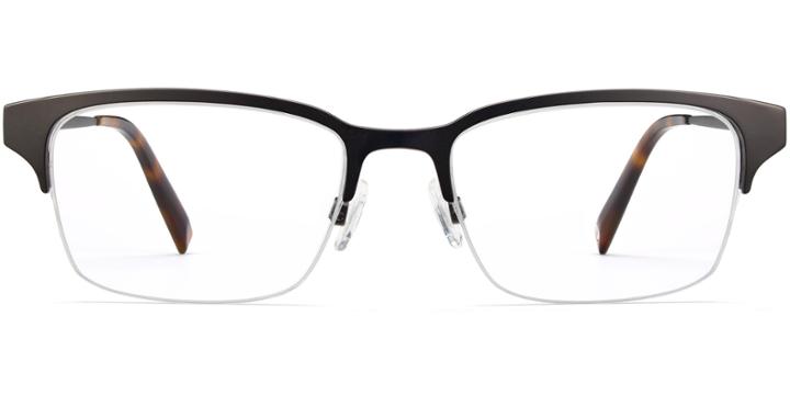 James F Eyeglasses In Carbon (rx)