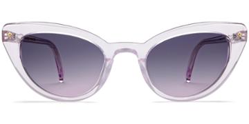 Evelina F Sunglasses In Lavender Crystal (grey Rx)
