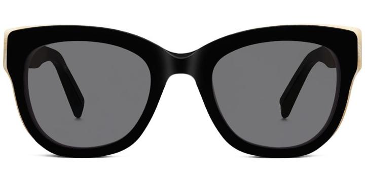 Warby Parker Sunglasses - Bird In Jet Black With Striped Oystershell