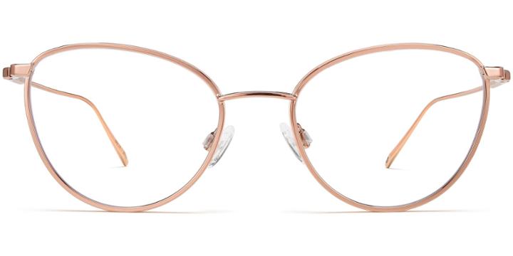 Elise F Eyeglasses In Rose Gold With Mojave Mauve (rx)