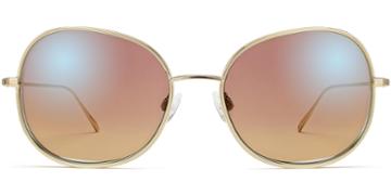 Marlo F Sunglasses In Polished Gold With Ivory (grey Rx)