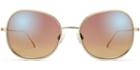 Marlo F Sunglasses In Polished Gold With Ivory (grey Rx)