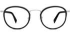 Logan M Eyeglasses In Jet Black Matte With Silver High-index