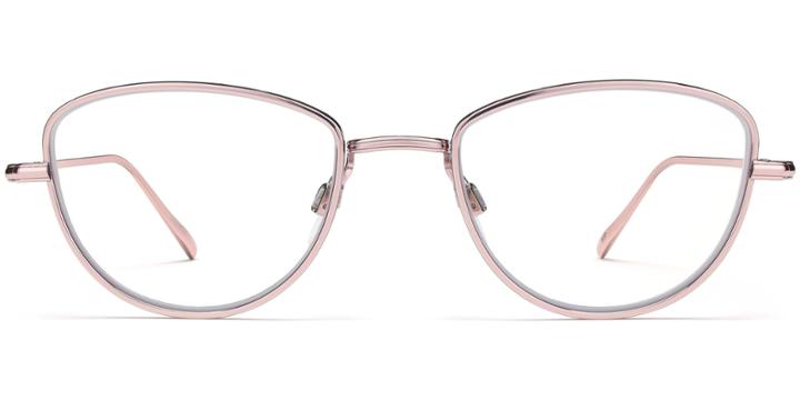 Eleanor F Eyeglasses In Rose Silver (rx)
